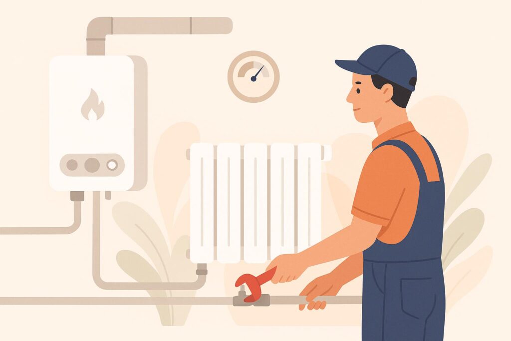 central heating installation